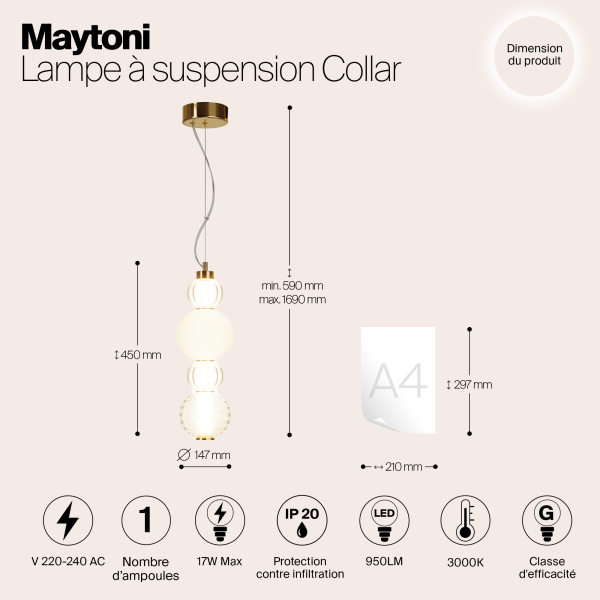 Подвесной светильник Maytoni P069PL-L17G3K Подвесной светильник Maytoni P069PL-L17G3K