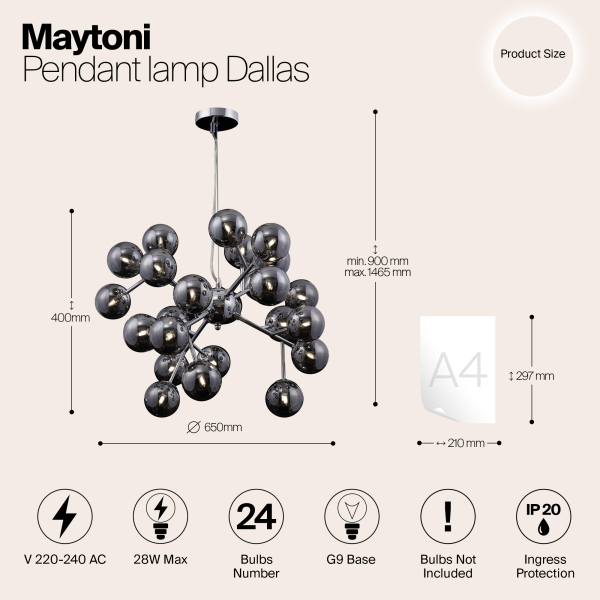 Подвесной светильник Maytoni MOD545PL-24G Подвесной светильник Maytoni MOD545PL-24G