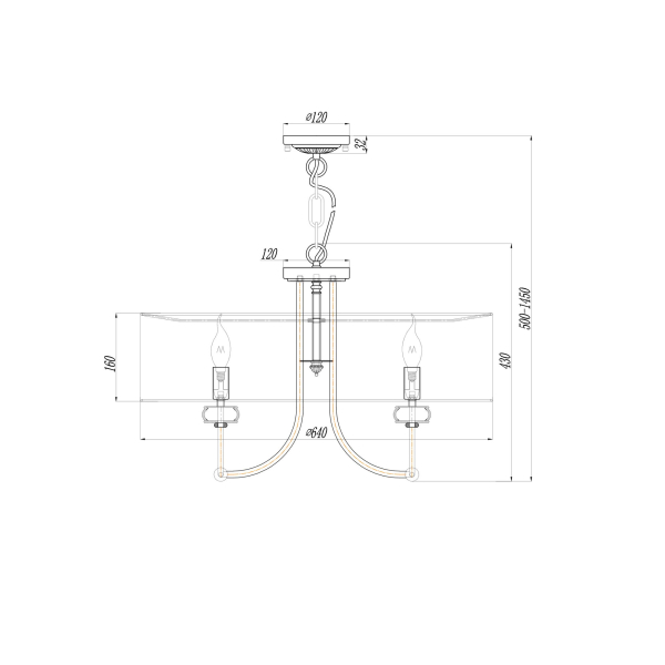Подвесной светильник Maytoni ARM006PL-08G