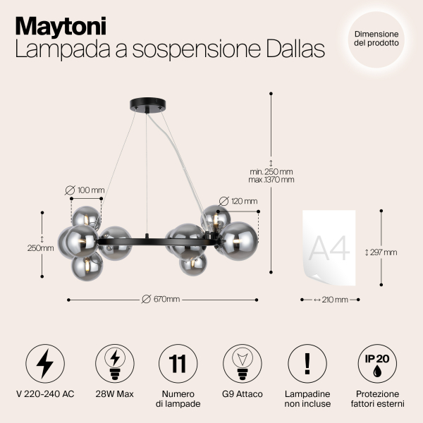 Подвесной светильник Maytoni MOD545PL-11B Подвесной светильник Maytoni MOD545PL-11B