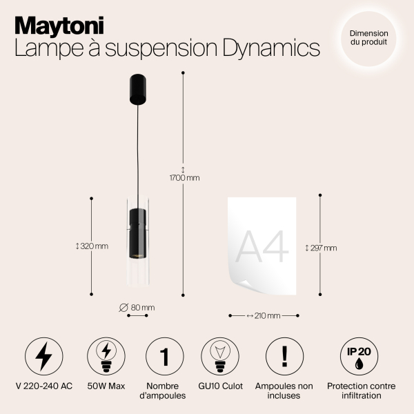 Подвесной светильник Maytoni MOD326PL-01B Подвесной светильник Maytoni MOD326PL-01B