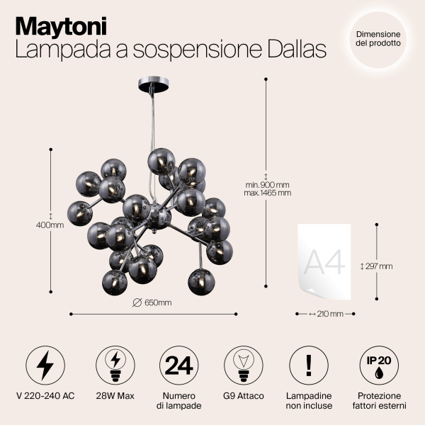 Подвесной светильник Maytoni MOD545PL-24G Подвесной светильник Maytoni MOD545PL-24G