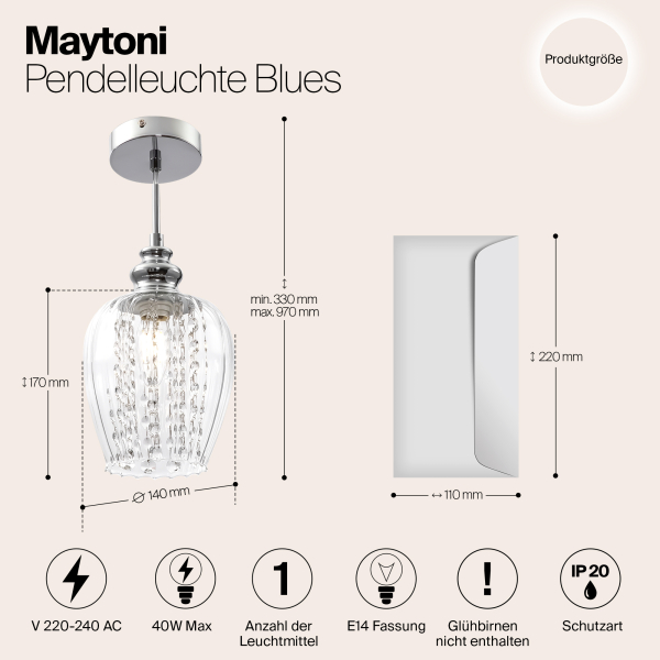 Подвесной светильник Maytoni MOD044-PL-01-N Подвесной светильник Maytoni MOD044-PL-01-N