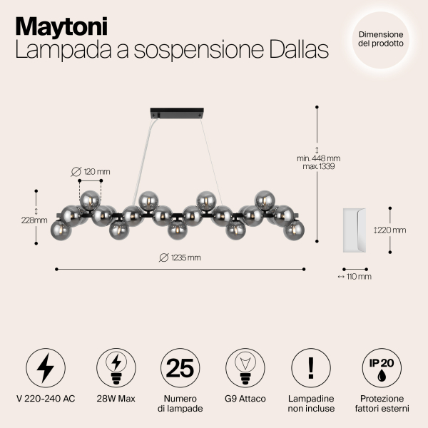 Подвесной светильник Maytoni MOD547PL-25B Подвесной светильник Maytoni MOD547PL-25B