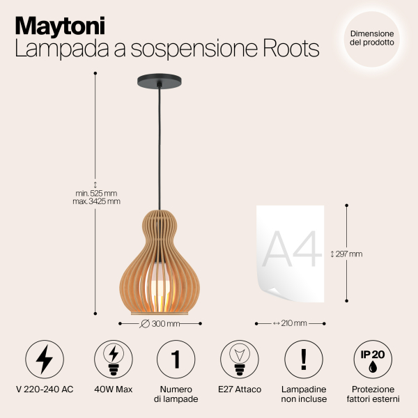 Подвесной светильник Maytoni MOD192PL-01W1 Подвесной светильник Maytoni MOD192PL-01W1