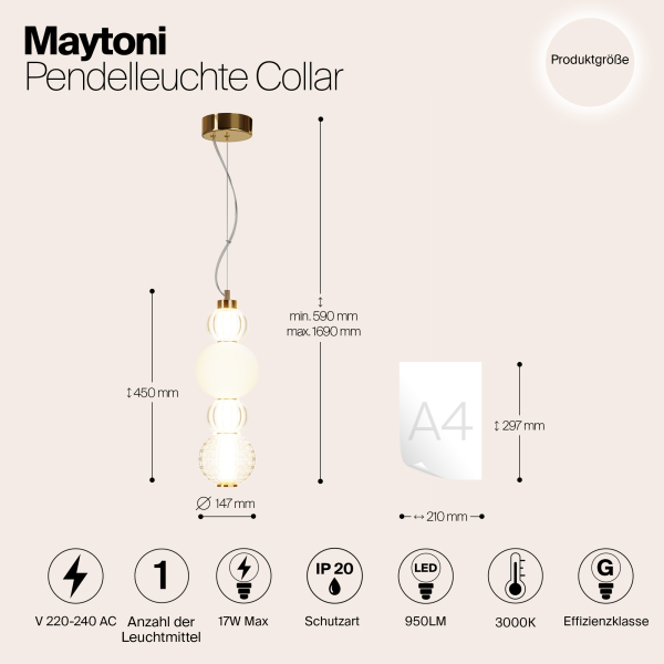 Подвесной светильник Maytoni P069PL-L17G3K Подвесной светильник Maytoni P069PL-L17G3K