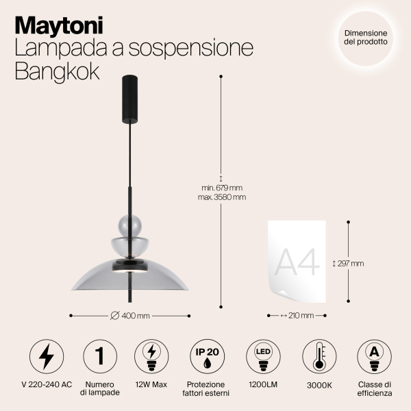 Подвесной светильник Maytoni MOD185PL-L11B3K3 Подвесной светильник Maytoni MOD185PL-L11B3K3