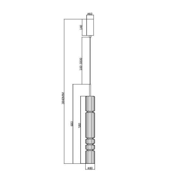 Подвесной светильник Maytoni MOD272PL-L12BS3K