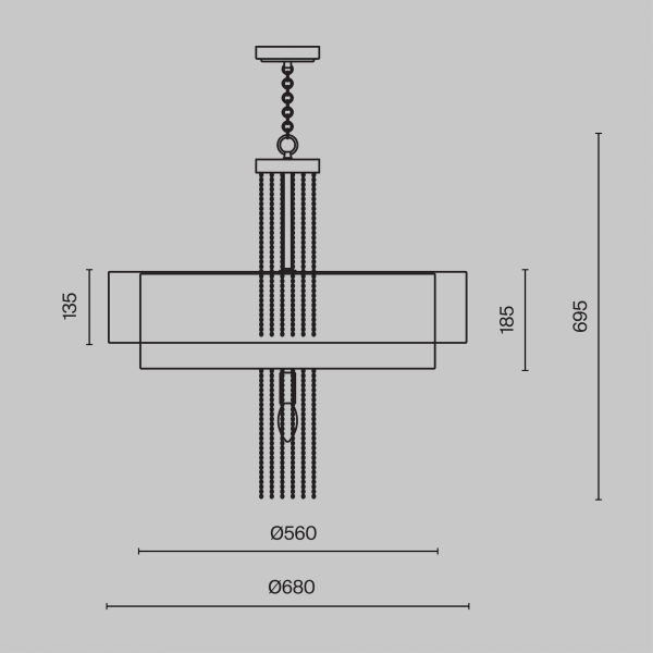 Подвесной светильник Maytoni MOD151PL-05G Подвесной светильник Maytoni MOD151PL-05G