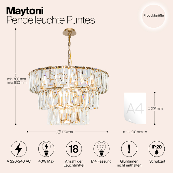 Подвесной светильник Maytoni MOD043PL-18G Подвесной светильник Maytoni MOD043PL-18G