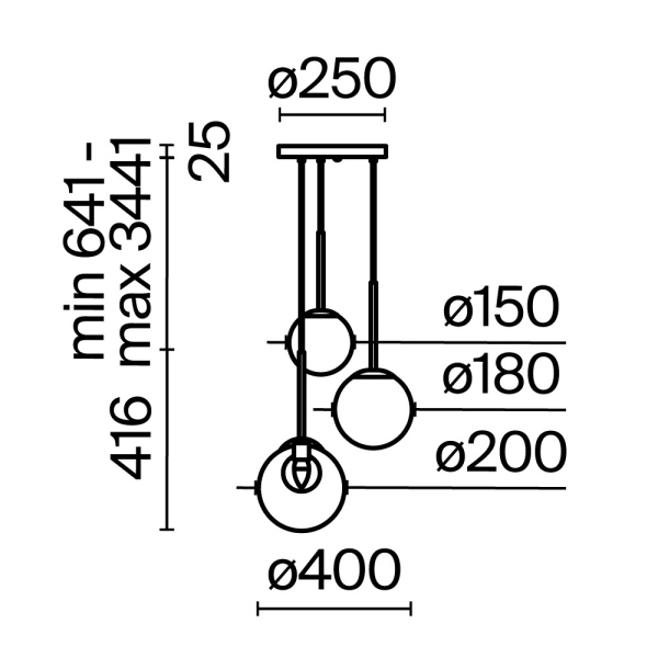 Подвесной светильник Maytoni MOD521PL-03G Подвесной светильник Maytoni MOD521PL-03G