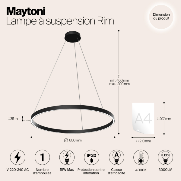 Подвесной светильник Maytoni MOD058PL-L42B4K Подвесной светильник Maytoni MOD058PL-L42B4K