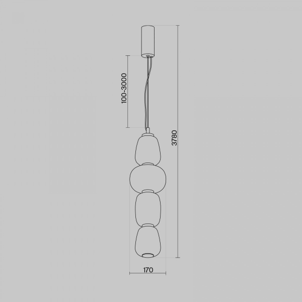 Подвесной светильник Maytoni MOD267PL-L32CH3K