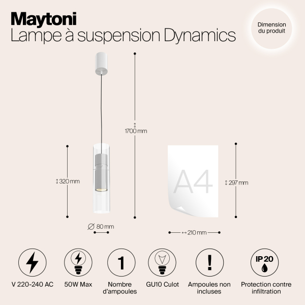 Подвесной светильник Maytoni MOD326PL-01W Подвесной светильник Maytoni MOD326PL-01W
