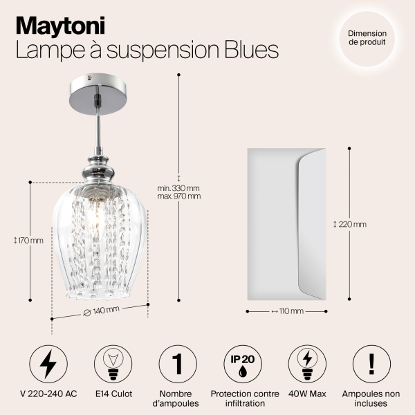 Подвесной светильник Maytoni MOD044-PL-01-N Подвесной светильник Maytoni MOD044-PL-01-N