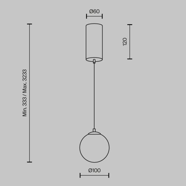 Подвесной светильник Maytoni MOD464PL-L5BSK