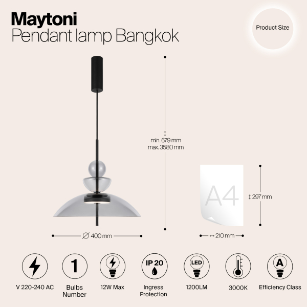 Подвесной светильник Maytoni MOD185PL-L11B3K3 Подвесной светильник Maytoni MOD185PL-L11B3K3