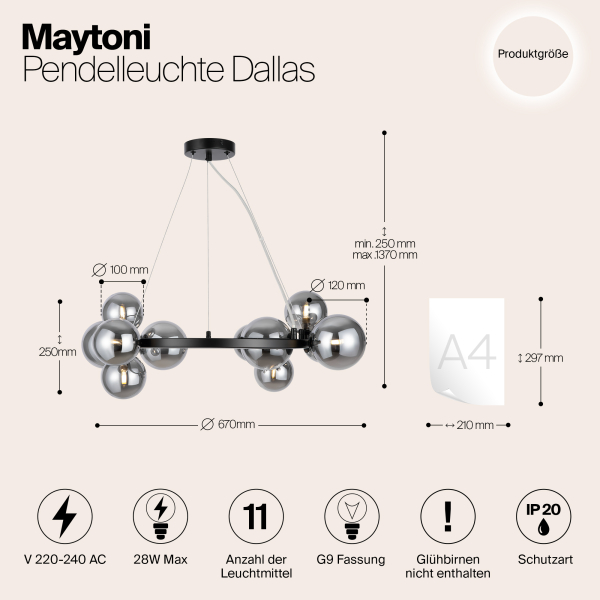 Подвесной светильник Maytoni MOD545PL-11B Подвесной светильник Maytoni MOD545PL-11B