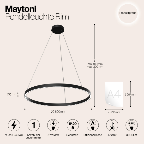 Подвесной светильник Maytoni MOD058PL-L42B4K Подвесной светильник Maytoni MOD058PL-L42B4K