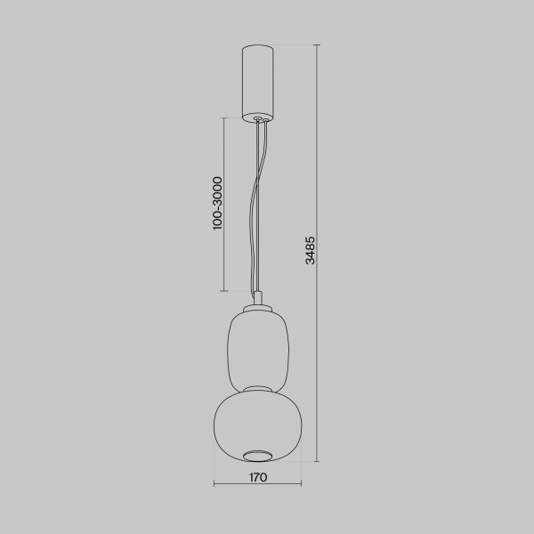 Подвесной светильник Maytoni MOD267PL-L18CH3K