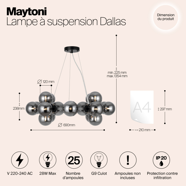 Подвесной светильник Maytoni MOD545PL-25B Подвесной светильник Maytoni MOD545PL-25B