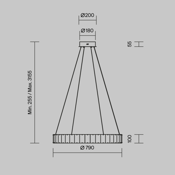 Подвесной светильник Maytoni MOD517PL-L40BS3K