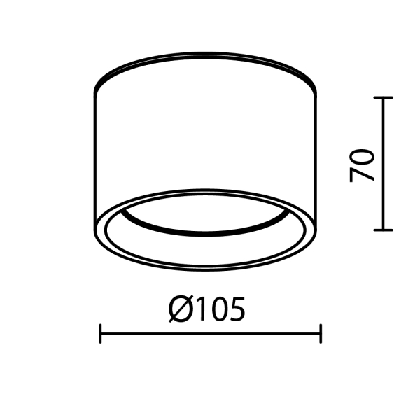 Потолочный светильник Technical C090CL-10W3K-B Потолочный светильник Technical C090CL-10W3K-B