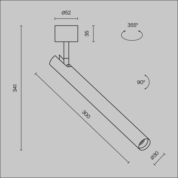 Потолочный светильник Technical C141CL-L300-6W4K-B Потолочный светильник Technical C141CL-L300-6W4K-B