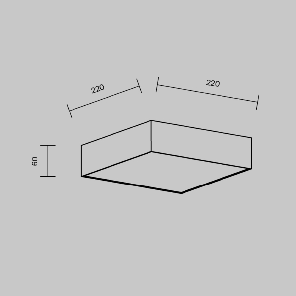 Потолочный светильник Technical C032CL-24W4K-SQ-W Потолочный светильник Technical C032CL-24W4K-SQ-W