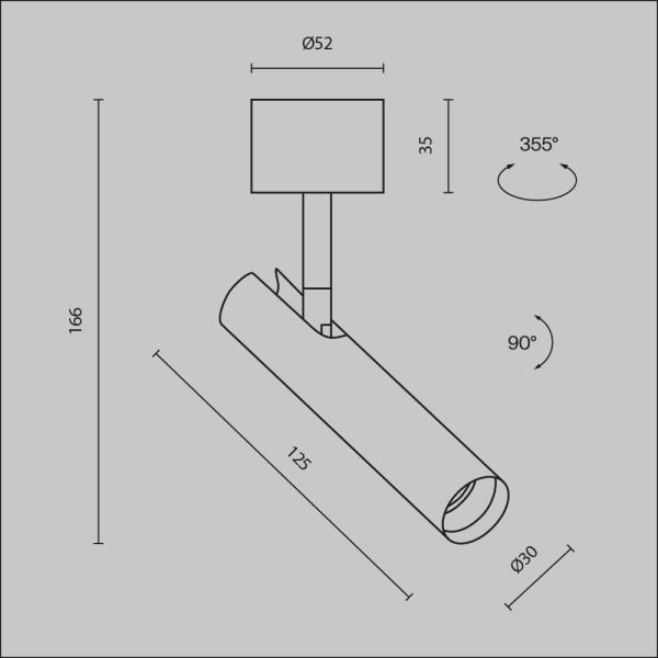 Потолочный светильник Technical C141CL-L125-6W4K-W Потолочный светильник Technical C141CL-L125-6W4K-W