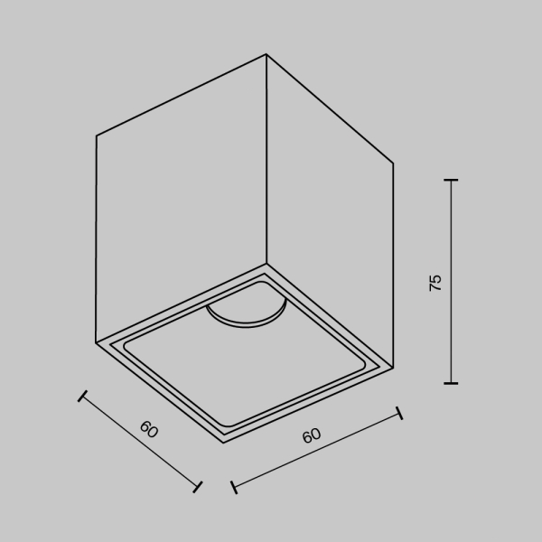 Потолочный светильник Technical C065CL-8W4K-SQ-B Потолочный светильник Technical C065CL-8W4K-SQ-B