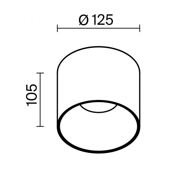 Потолочный светильник Technical C064CL-01-25W4K-RD-B