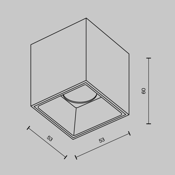 Потолочный светильник Technical C064CL-5W2.7K-SQ-B Потолочный светильник Technical C064CL-5W2.7K-SQ-B