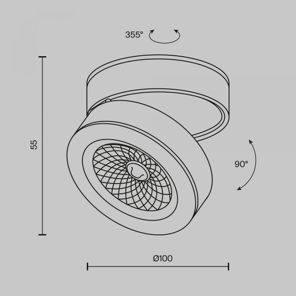 Потолочный светильник Technical C022CL-L12W4K