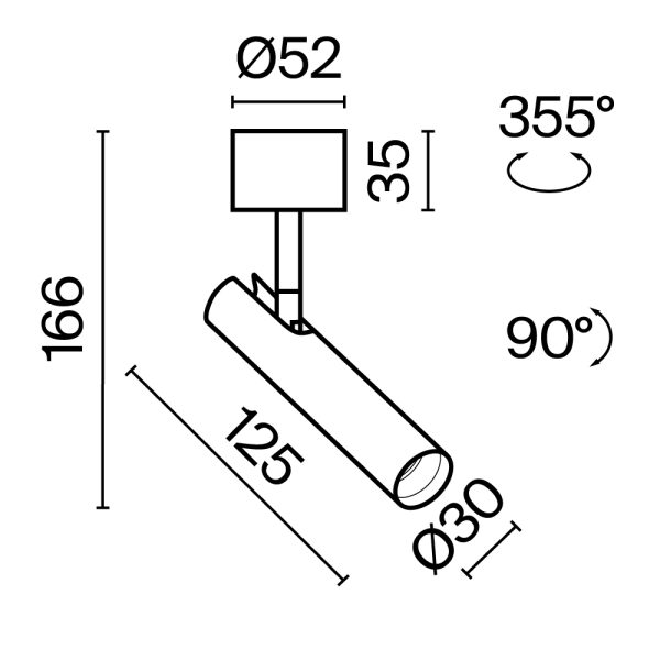Потолочный светильник Technical C141CL-L125-6W3K-BBS Потолочный светильник Technical C141CL-L125-6W3K-BBS