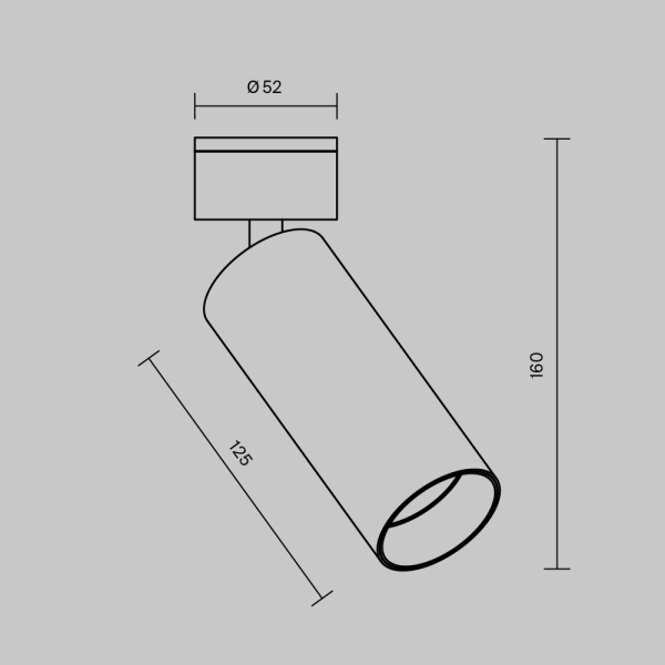Потолочный светильник Technical C055CL-L12W3K-W-D-W
