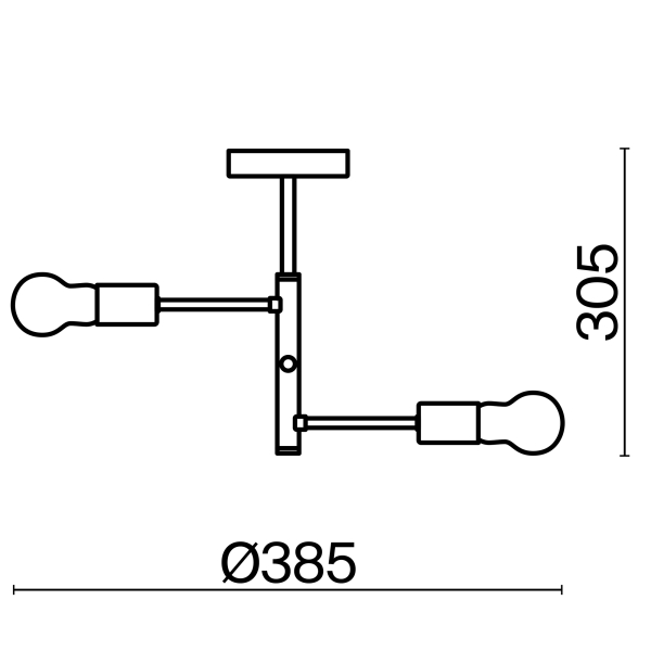 Потолочный светильник Freya FR4010CL-03GB
