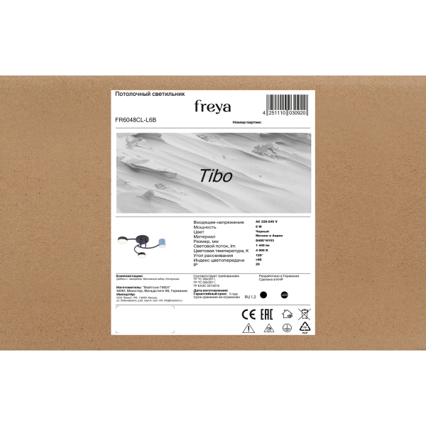 Потолочный светильник Freya FR6048CL-L6B