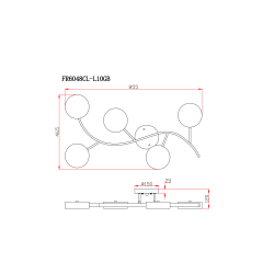 Потолочный светильник Freya FR6048CL-L10GB