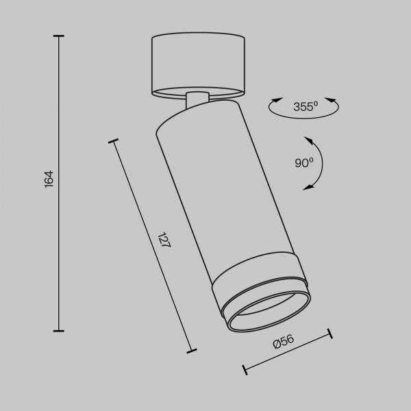 Потолочный светильник Technical C055CL-L12W4K-Z-W