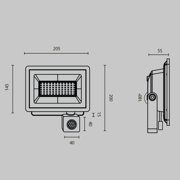 Прожектор Outdoor FL001-L50B6KSR Прожектор Outdoor FL001-L50B6KSR