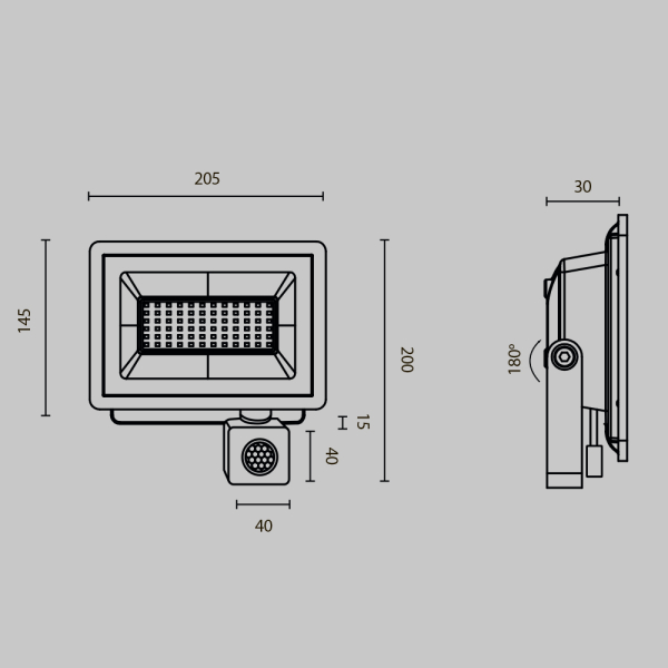 Прожектор Outdoor FL001-L50B4KSR Прожектор Outdoor FL001-L50B4KSR