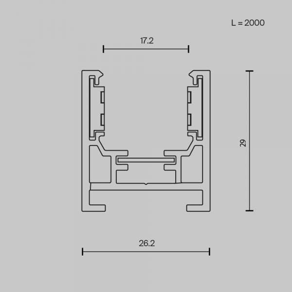 Шинопровод накладной Technical TRXM034-412B