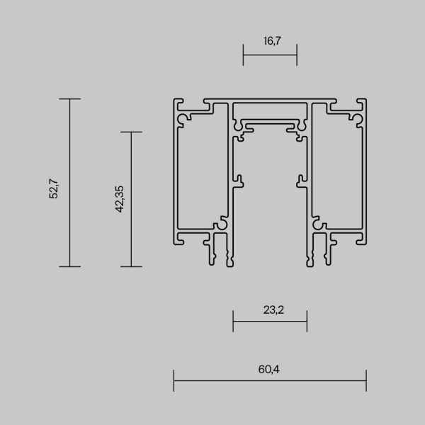 Шинопровод встраиваемый для натяжного потолка Technical TRX034D-422W Шинопровод встраиваемый для натяжного потолка Technical TRX034D-422W