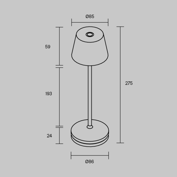Аккумуляторный светильник Maytoni MOD494RL-L1BSK