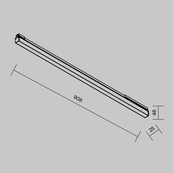 Уличный трековый светильник Outdoor O-TR02-1-S-24WB3K Уличный трековый светильник Outdoor O-TR02-1-S-24WB3K