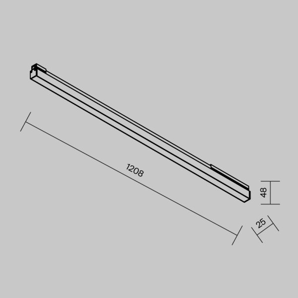 Уличный трековый светильник Outdoor O-TR02-1-S-30WB4K
