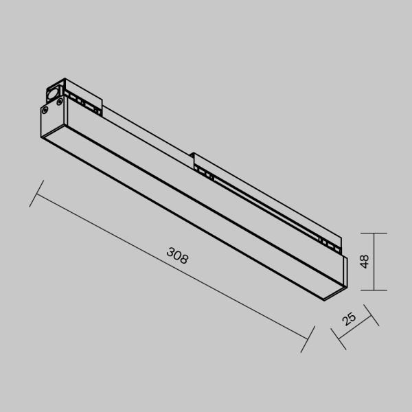 Уличный трековый светильник Outdoor O-TR02-1-S-12WB4K
