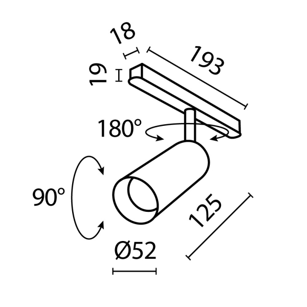 Трековый светильник Technical TR032-2-12W4K-S-B Трековый светильник Technical TR032-2-12W4K-S-B