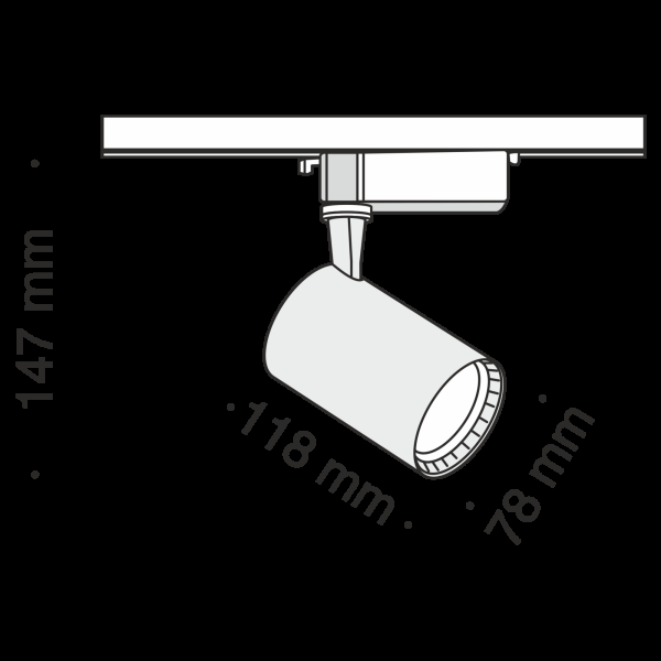 Трековый светильник Technical TR003-1-12W3K-W Трековый светильник Technical TR003-1-12W3K-W
